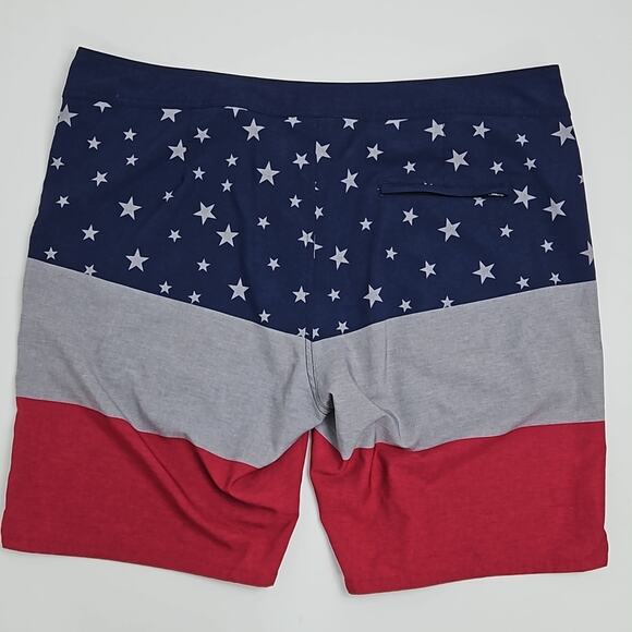 Travis Mathew USA Stars Stripes Swim Board Shorts MINOR FLAWS | Men's 42 - Picture 2 of 16